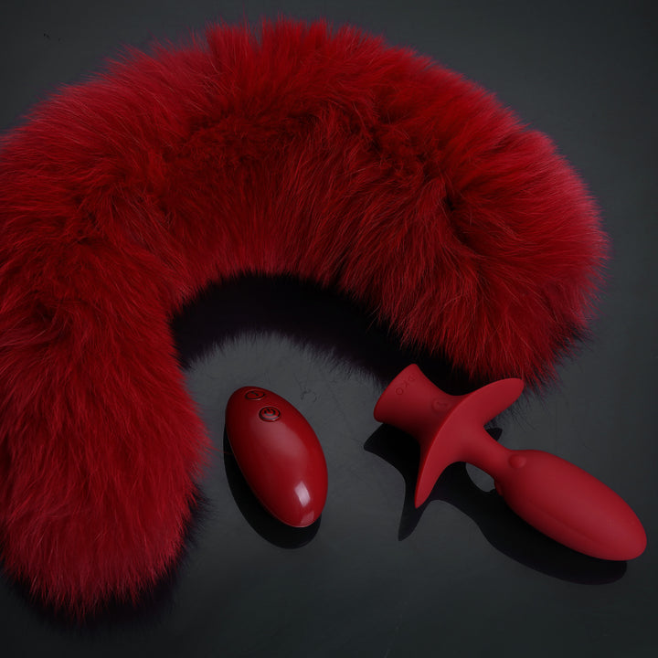 Remote-control Swinging&Vibrating Anal Plug With Fox Fur Tail UPKOOFFICIALSHOP Remote-control Swinging&Vibrating Anal Plug With Fox Fur Tail UPKOOFFICIALSHOP