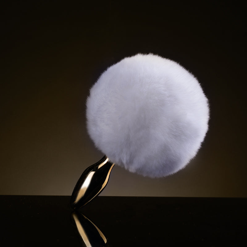 UPKO Rabbit Fur Bunny Tail Small Butt Plug