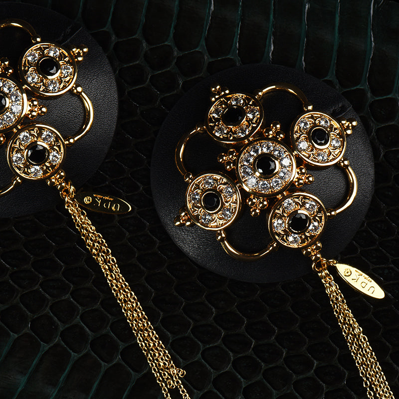 UPKO Luxury Baroque Leather Pasties