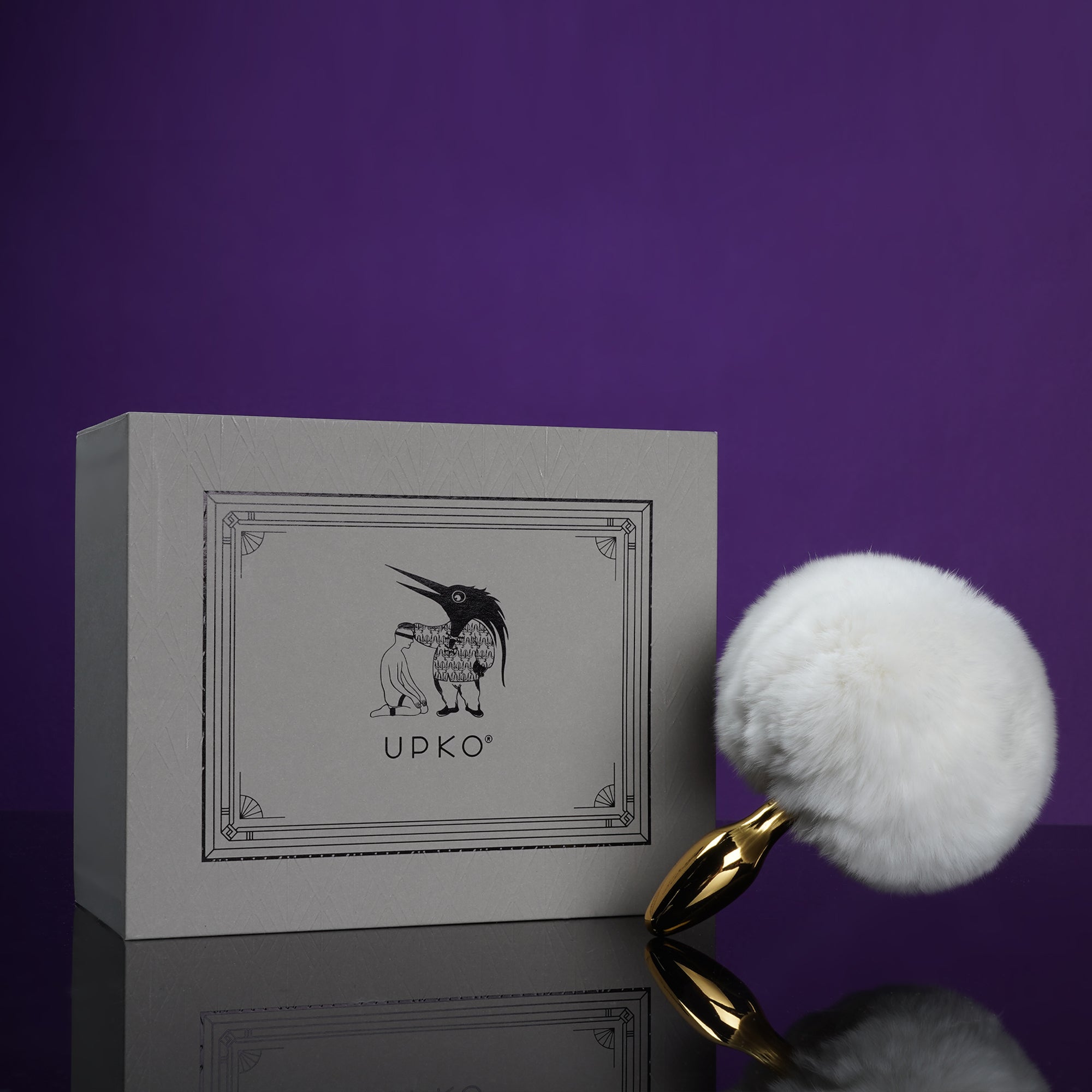 UPKO Rabbit Fur Bunny Tail Small Butt Plug